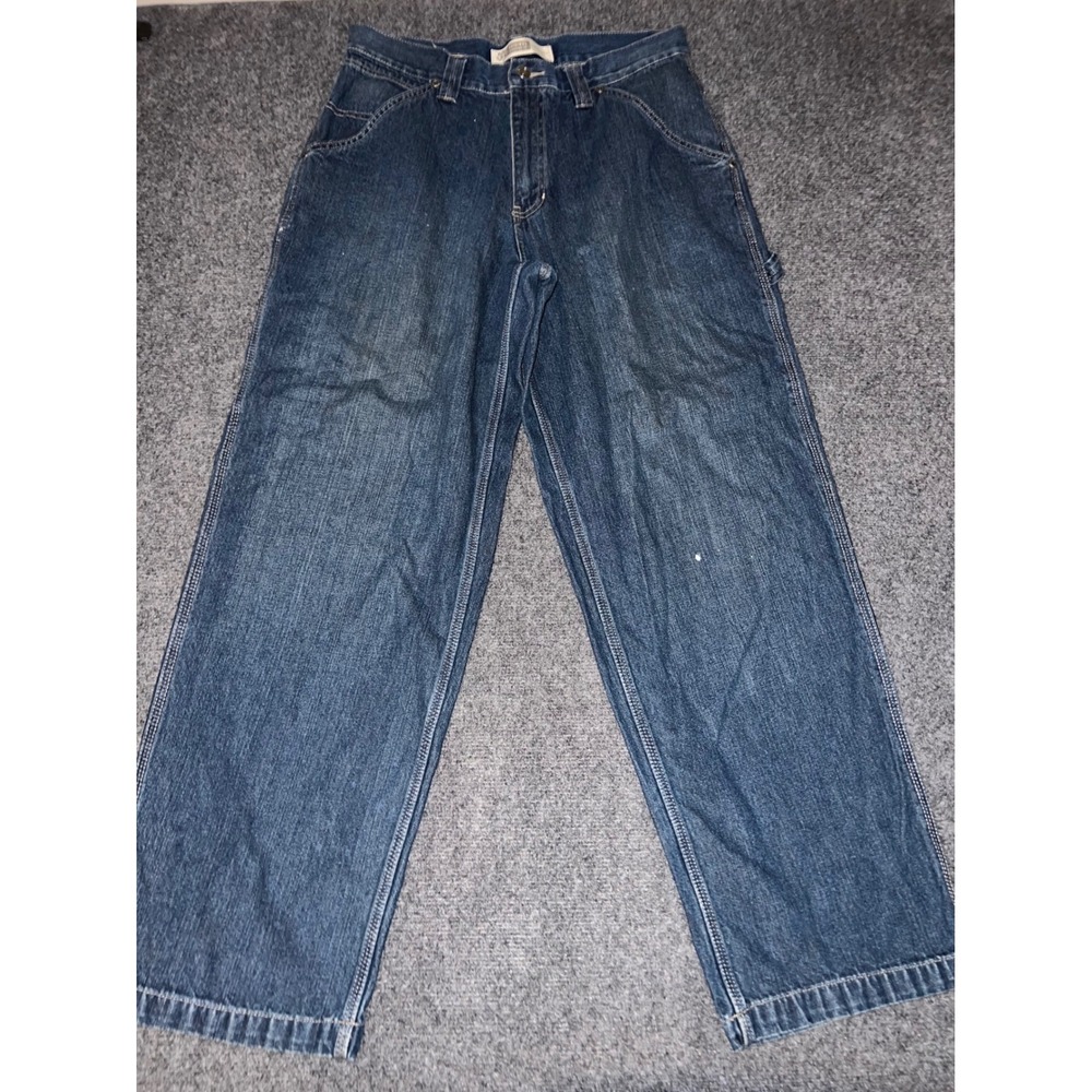 Route 66 Original Clothing Co Mens 34x32 Carpenter Jeans Blue Denim Utility Pant